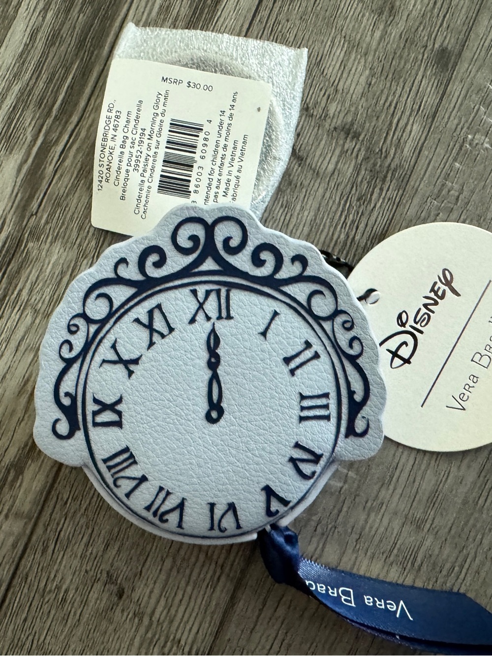 Vera Bradley Disney Cinderella Bag Tape Measure Charm